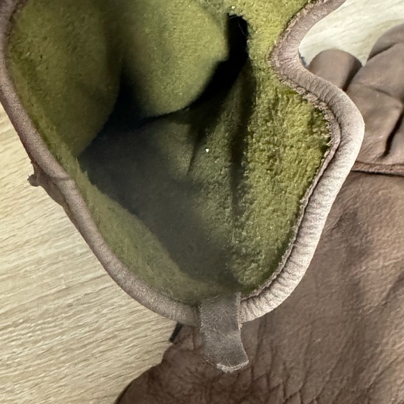 Ralph Lauren Polo Sports Men’s L Brown Nubuck Leather Lined Gloves - Picture 8 of 12